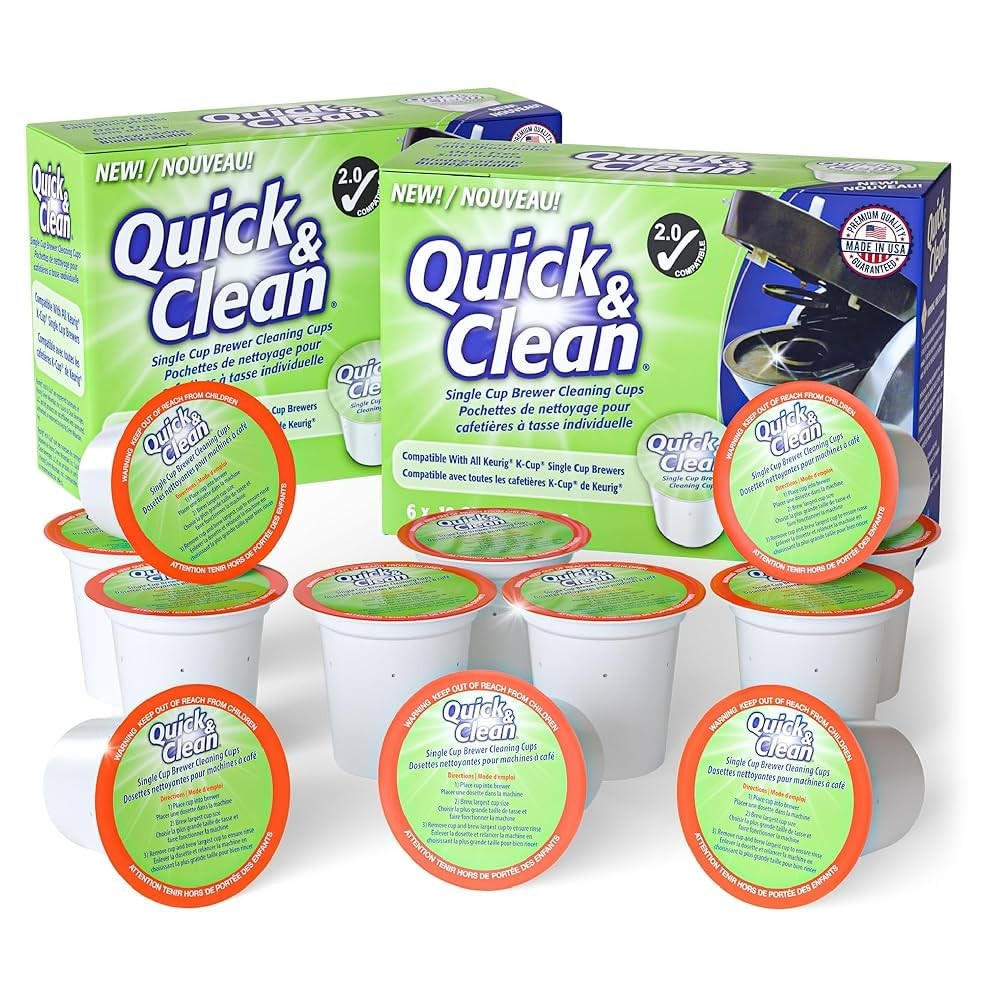 12-Pack Keurig Cleaning Pods - K Cup Cleaner Pod For Keurig - 2.0 Coffee Mach...