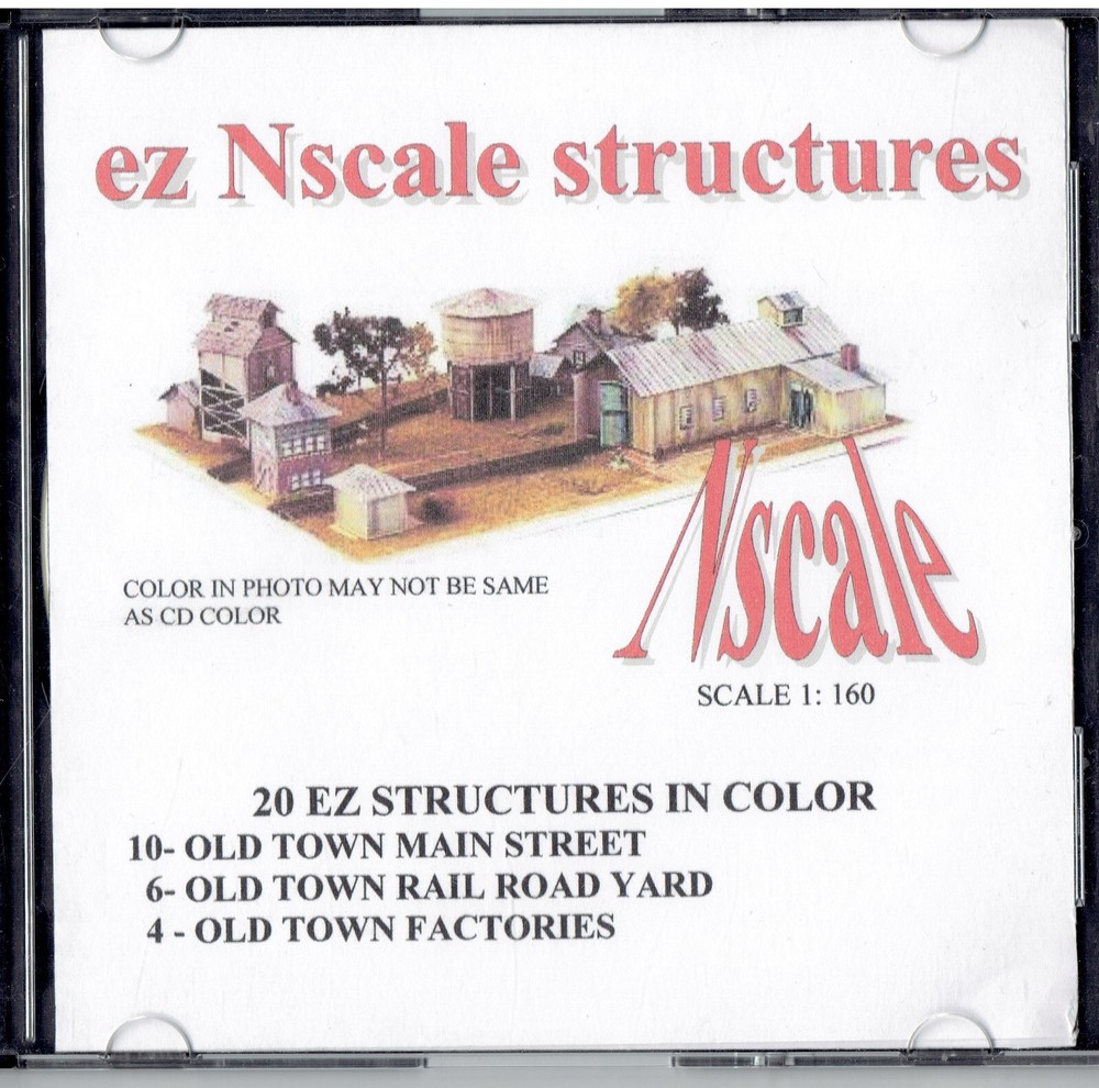 Nscale 1/160 scale railroad paper houses