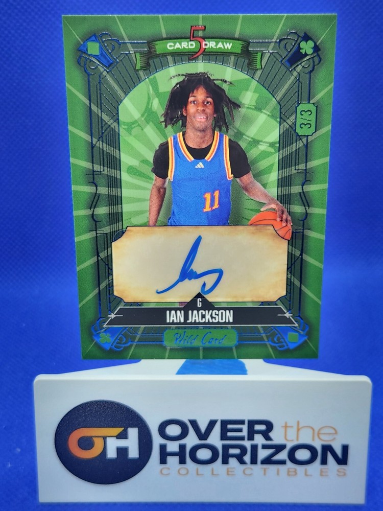2024 Wild Card 5 Card Draw Ian Jackson 3/3 Bookend 1/1 RC Auto