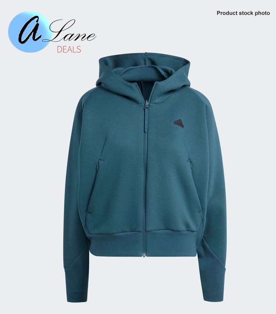 adidas Women Z.N.E. Full-Zip Hoodie (Size Medium) Retail $110