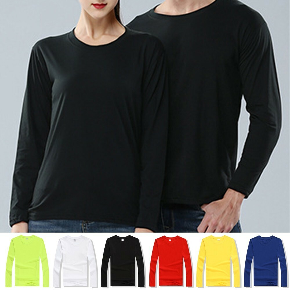 Mens Casual Long Sleeve T-shirt Crew Neck Slim Fit Muscle Blouse Tee Tops Shirts
