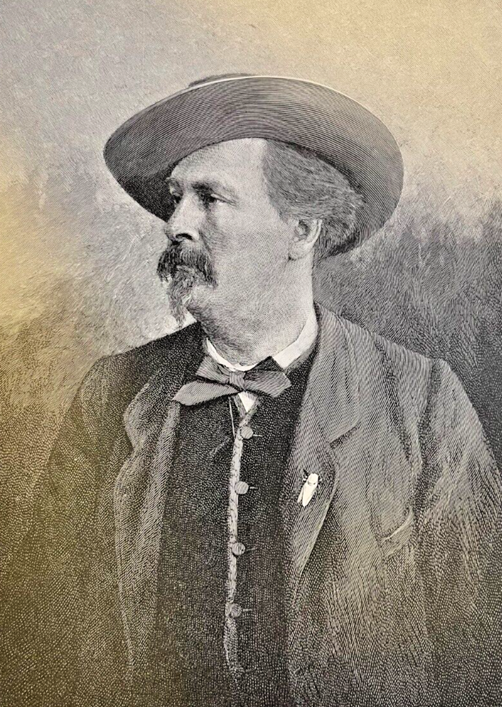 1885 Vintage Magazine Illustration Nobel Prize Winner Frederic Mistral