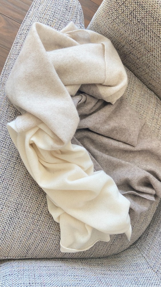 Rachel Roy Multicolor 2-Ply Cashmere Scarf Shawl Wrap 79x23.5 Inches