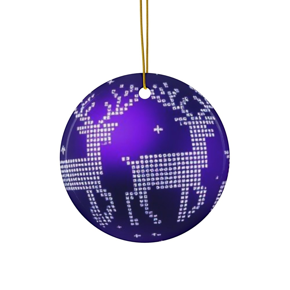 Sparkling Reindeer Ceramic Ornament, Holiday Decor, Christmas Gift, Tree [...]