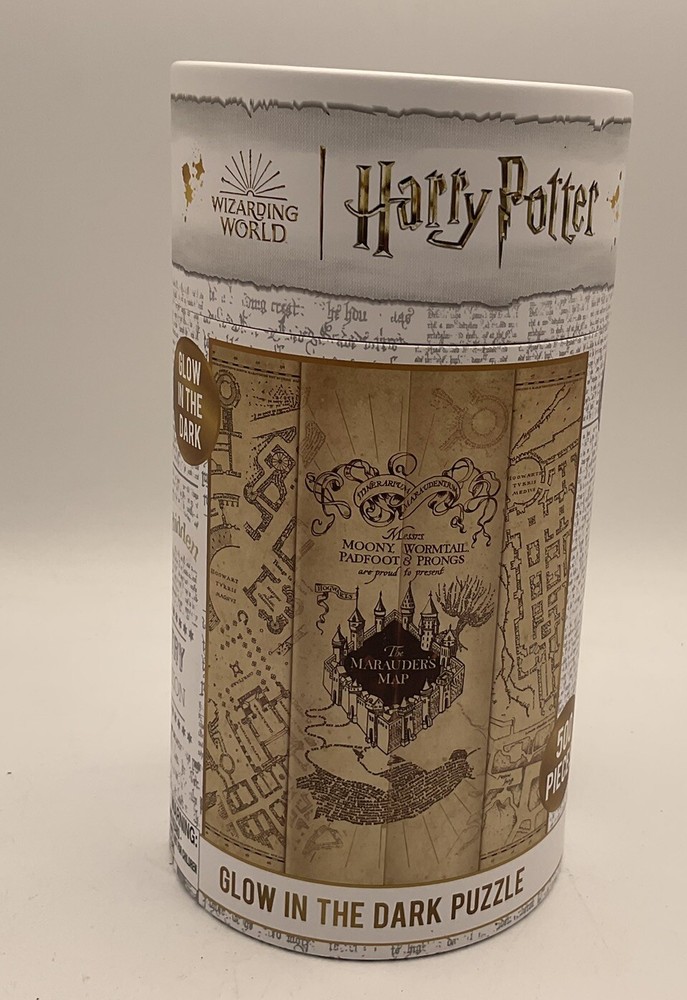 Harry Potter 500-Piece Glow in The Dark Marauders Map Jigsaw Puzzle New  