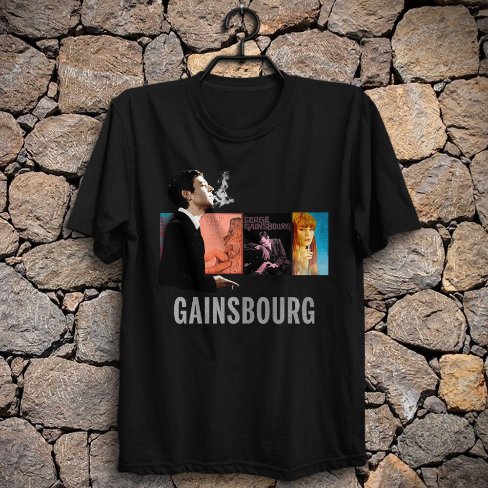 Serge Gainsbourg Vintage Albums T-Shirt Du chant à la une ! N° 2 Initials B.B.