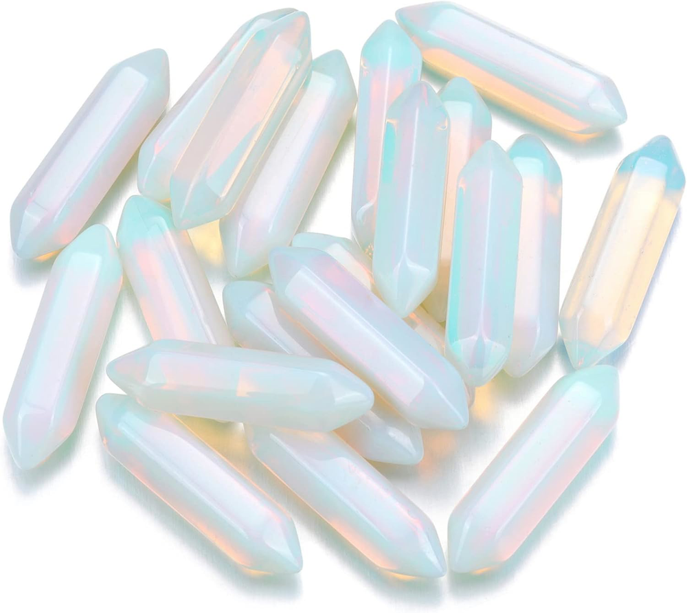 Top Plaza 10pcs Opal Healing Crystals Stones Bulk Polished Tumbled Real Opal Set