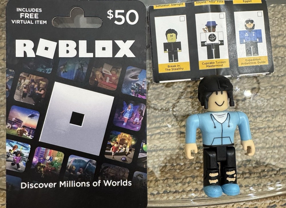 Roblox $50 Gift Card Physical with Free Virtual Item and Toy-image