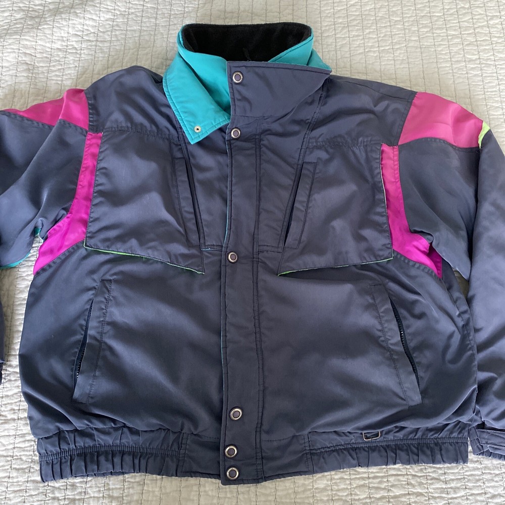 Vintage Obermeyer Mountain Classics Mens Large Ski Jacket Full Zip Retro