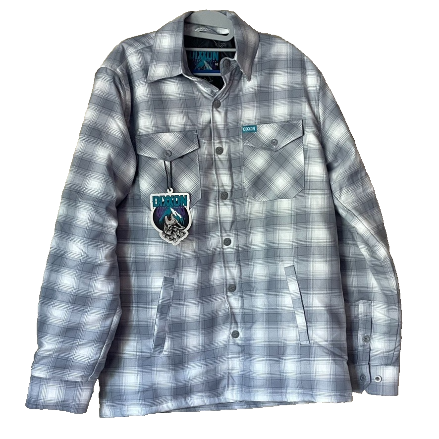 DIXXON Denali Flannel Quilted Jacket with Diamond Stitching and Zip Snap Closure Size Medium