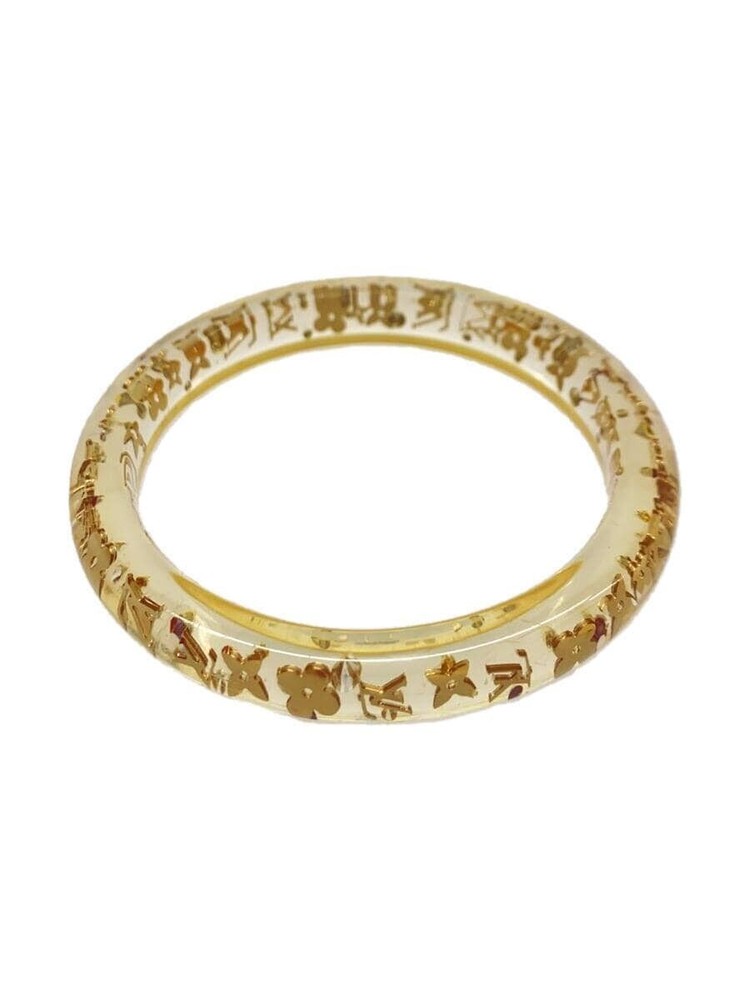 Authentic Louis Vuitton Monogram Flower Clear Bracelet Bangle M65302 #174