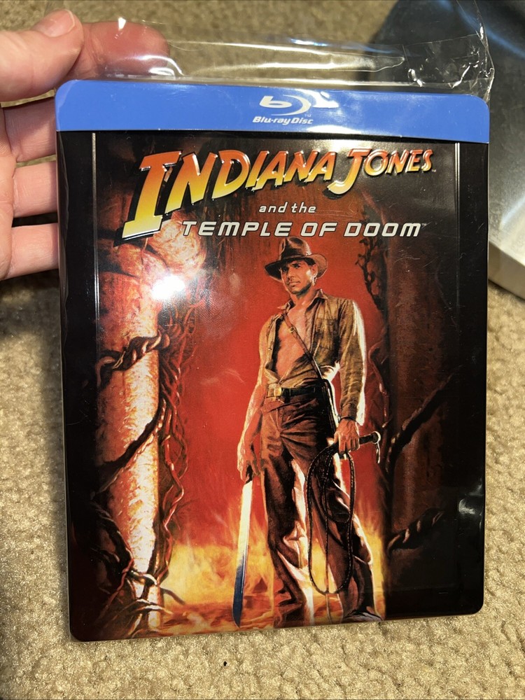 Indiana Jones Temple of Doom SteelBook Blu-ray Zavvi UK Exclusive Embossed -Dmg