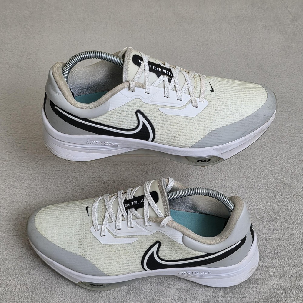 Nike Air Zoom Infinity Tour Next% Golf Shoes Mens Size 9 White Gray