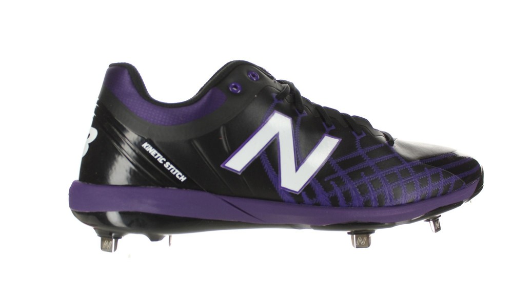 New Balance Mens L4040bp5 Black/Purple Baseball Cleats Size 15 (2087208)