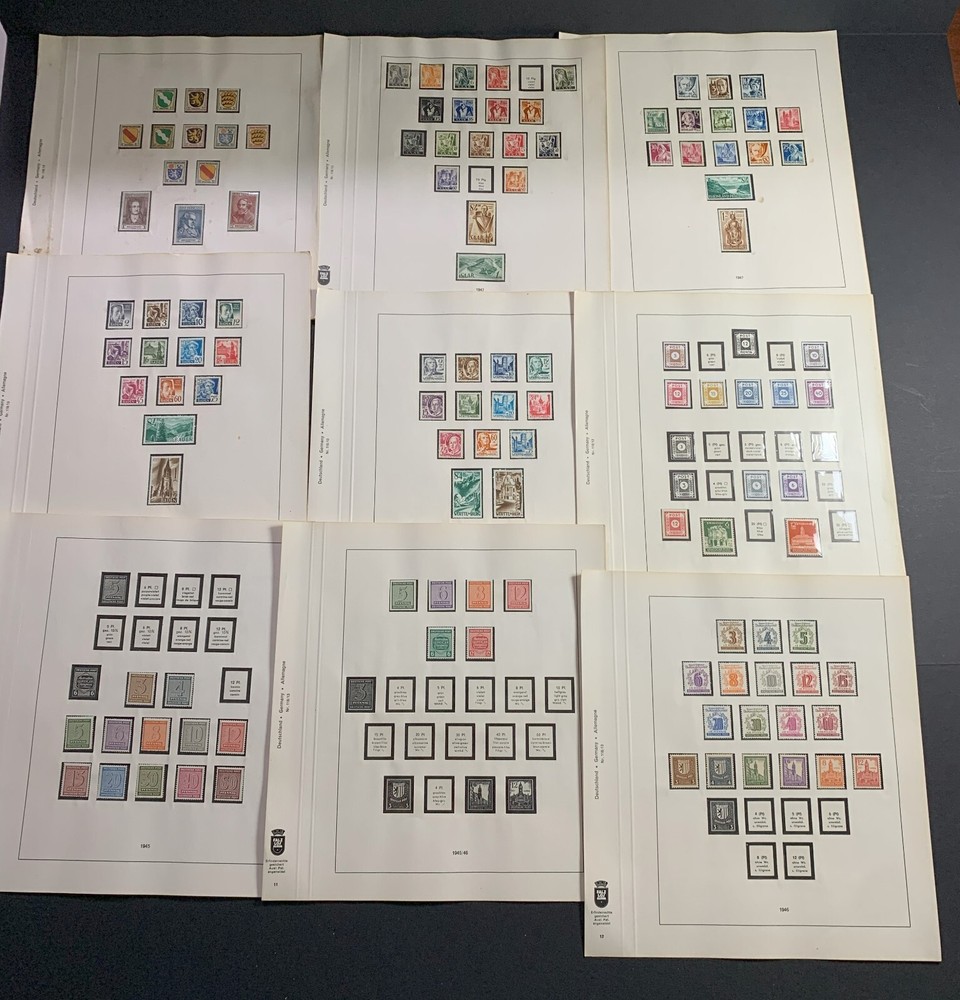 Germany Deutschland Stamps Collection on LINDNER FALZLOS  (1945-1964)