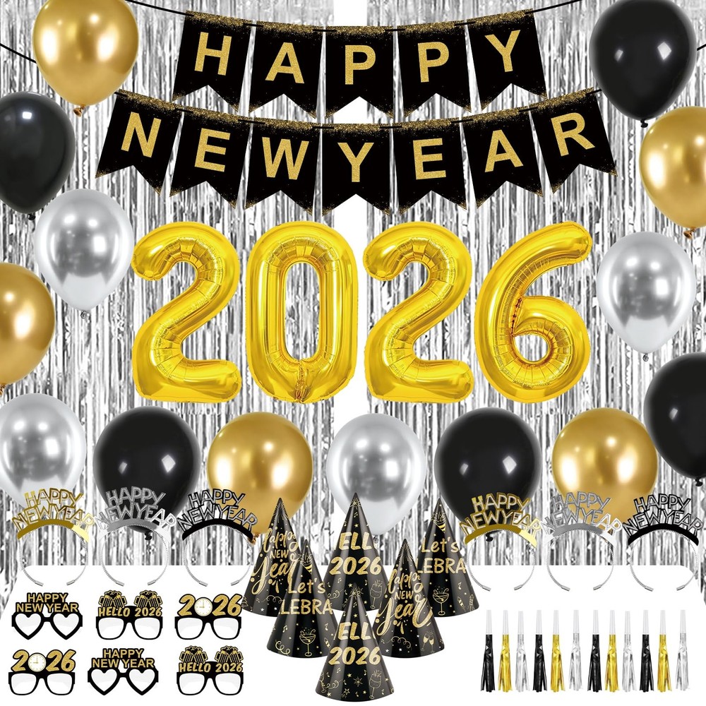 New Years Eve Party Supplies 2026 New Years Decorations Happy New Year Banner...-image