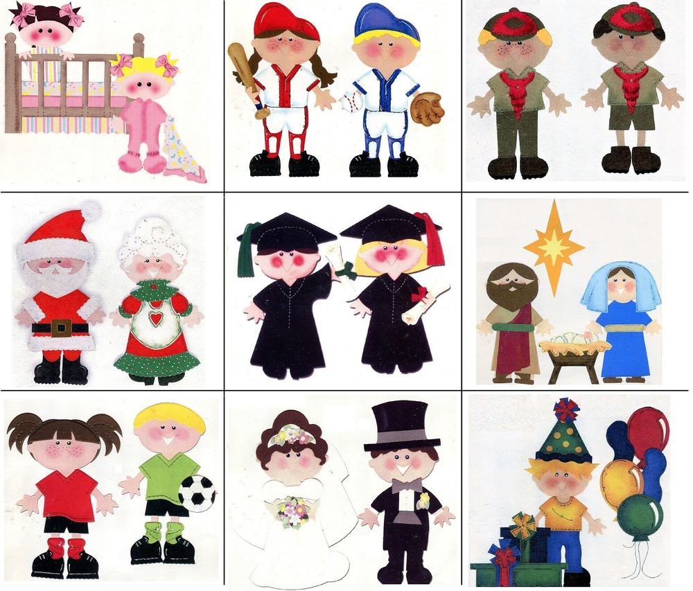 Stick Kids - scrapbooking dolls die cuts - 67 CHOICES - cards, paper projects