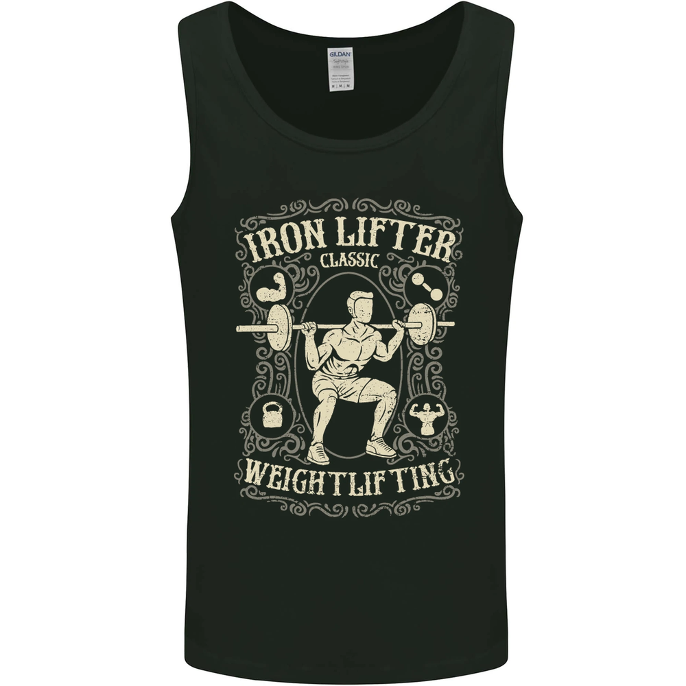 Iron Lifter Gym Bodybuilding Training Top Mens Vest Tank Top