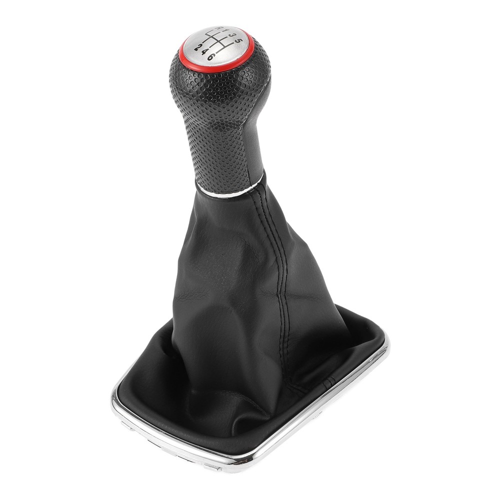 1 Piece 6 Speed Manual Gear Knob with Cover Black Red