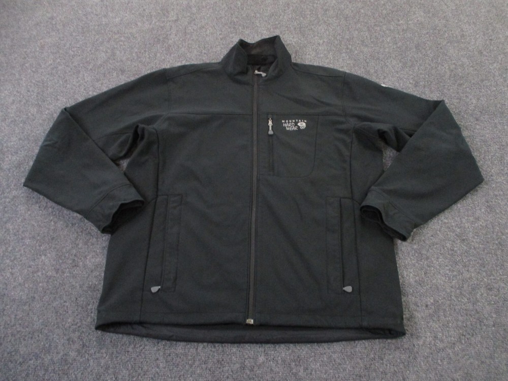 Mountain Hard Wear Jacket Men L Fleece Lined Outdoors Hiking Work Stretch Logo