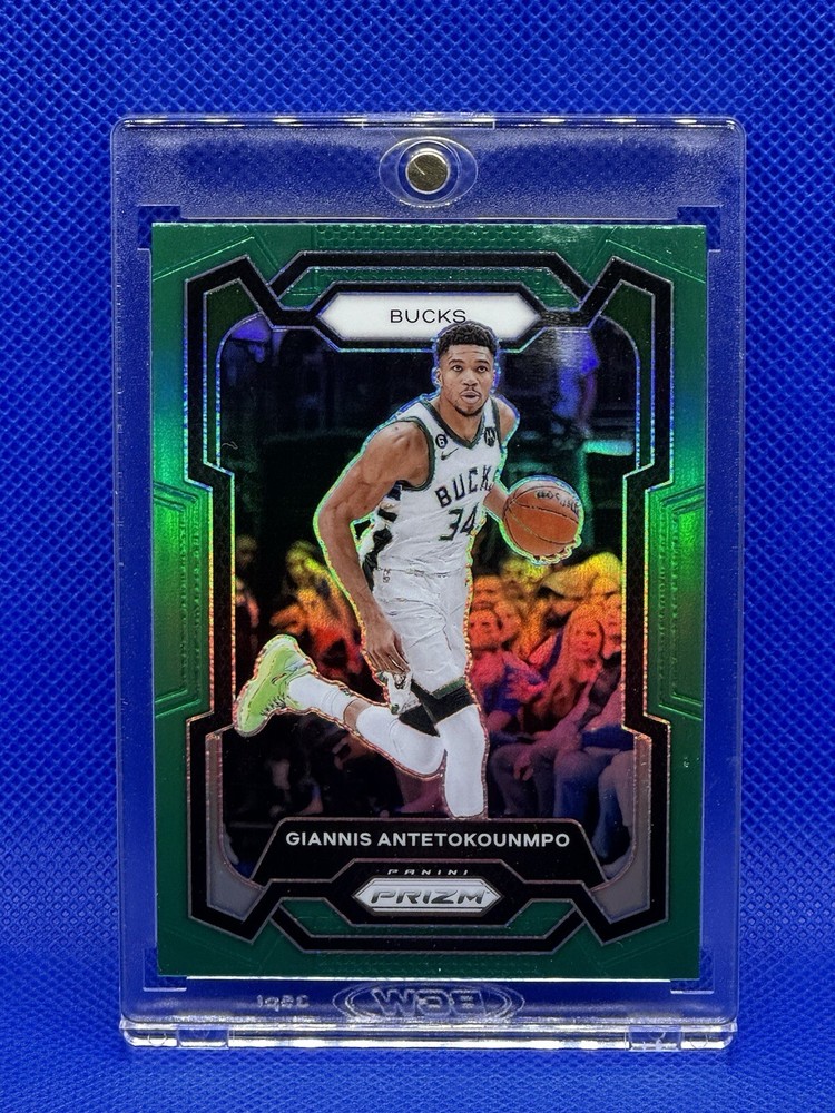 Giannis Antetokounmpo RARE GREEN COLOR MATCH PRIZM REFRACTOR SP Non-Auto BUCKS!