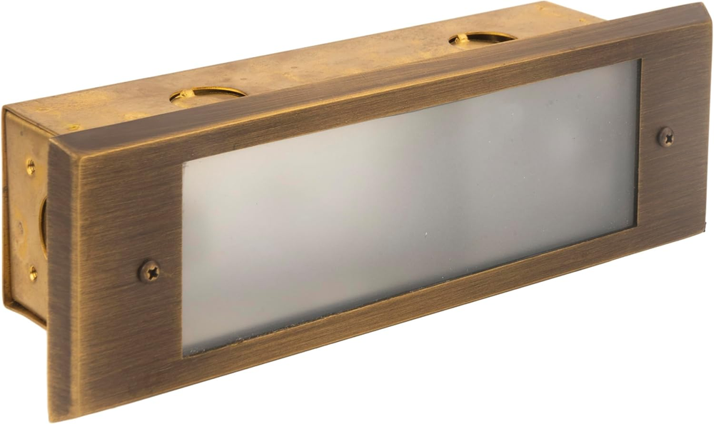 Outdoor 12V Low Voltage Step Light for Concrete Deck with Frosted Glass