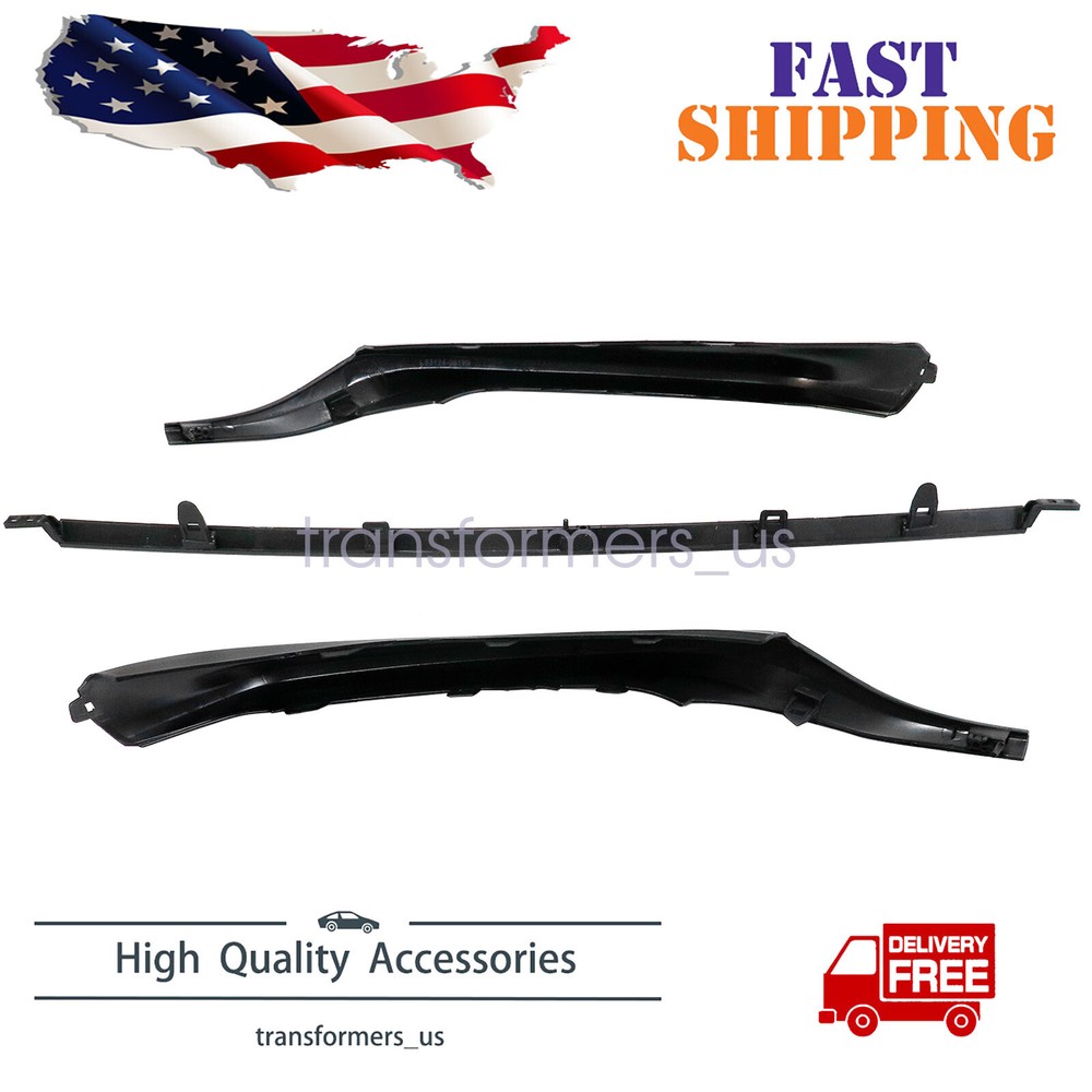 Fit 2021-2024 Toyota Camry XSE SE Front Bumper Grille Trim Left Right Set Black