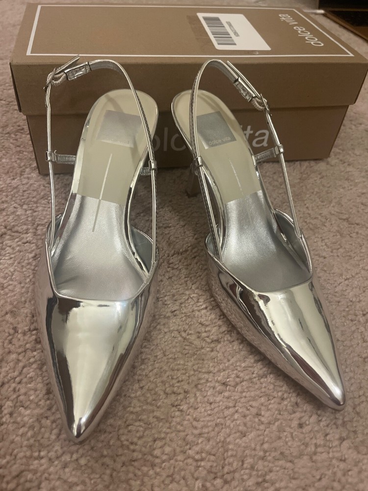 Dolce Vita silver slingback heels - women’s size 6.5 - New with box!