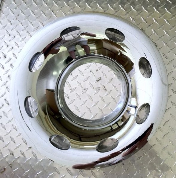 16-inch 6H QT6556CLO Chrome Trailer Wheel Hub Cap Cover Only