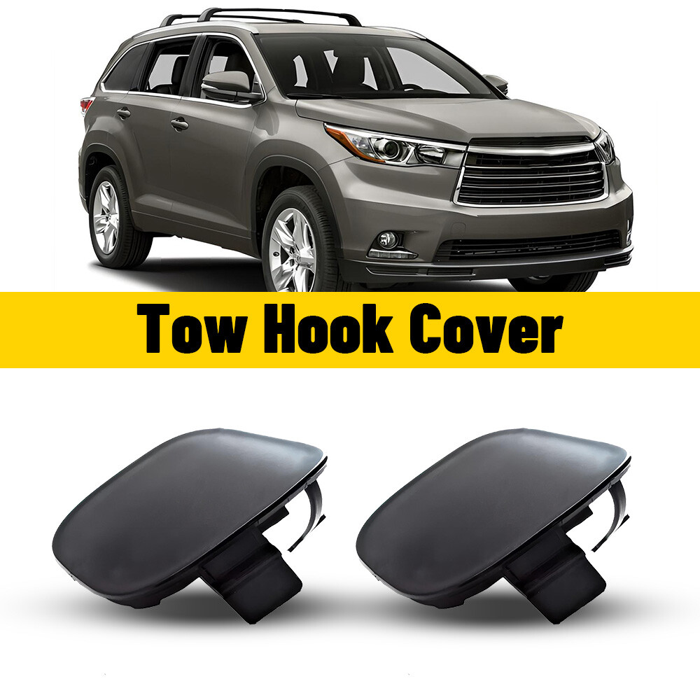 2014-2016 Toyota Highlander Front Bumper Tow Hook Cover Pair Left & Right