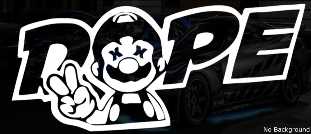 JDM Dope Mario sticker racing Honda peace Funny drift car WRX window decal