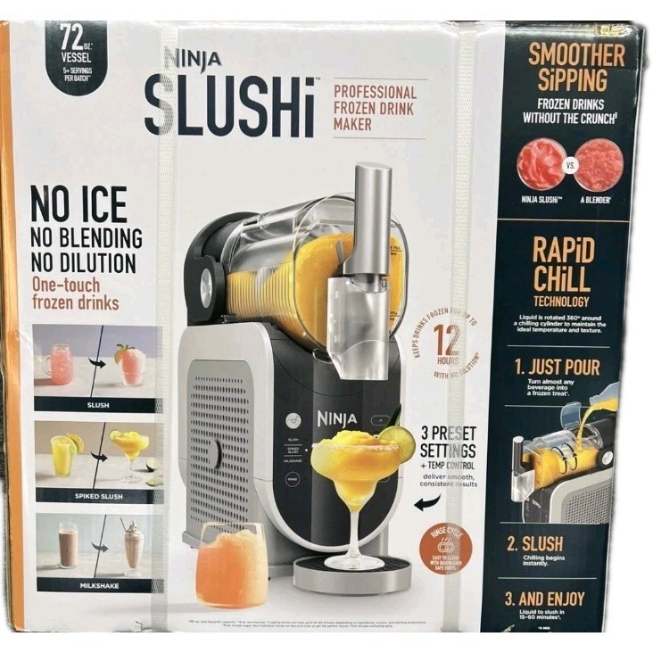 Ninja SLUSHi 3-in-1 72oz Frozen Drink Maker FS300 Professional Blender Sealed L5