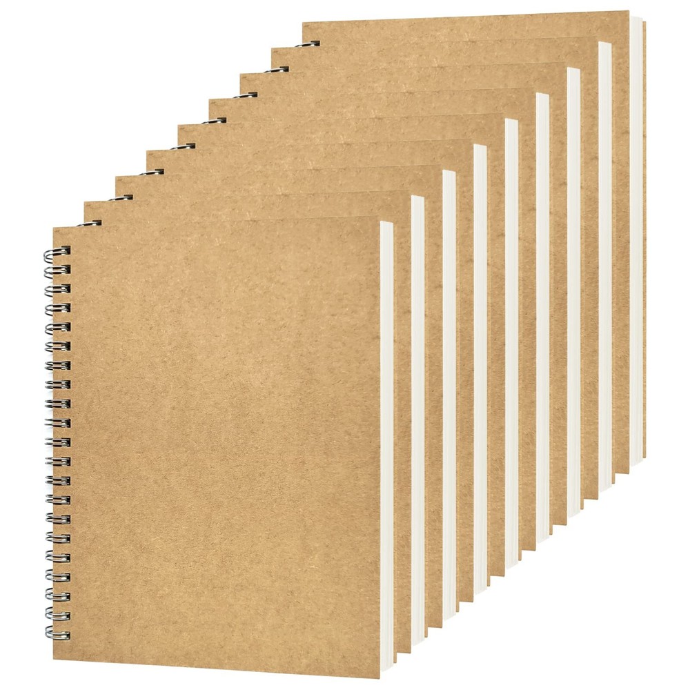 DSTELIN Blank Spiral Notebook, 9-Pack, Soft Cover, Sketch book, 100 Pages / 5...