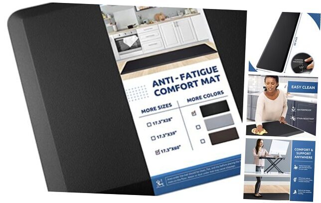 Kitchen Mat Cushioned Anti Fatigue Kitchen Rug Waterproof Non 17.3