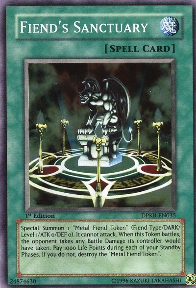 Fiend Sanctuary DPKB-EN035 Super Rare 1st Ed Moderately Played Yugioh Card