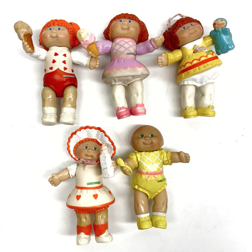 Vintage 1984 Cabbage Patch Kids Mini Dolls Lot of 5 3