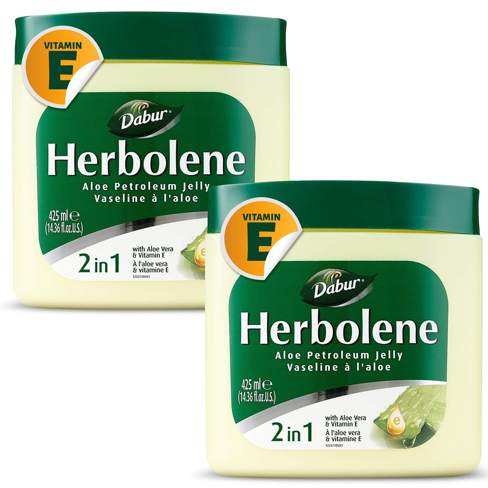 Herbolene Aloe Vera Gel Petroleum Jelly -Enhanced with Vitamin E for Deep & I...