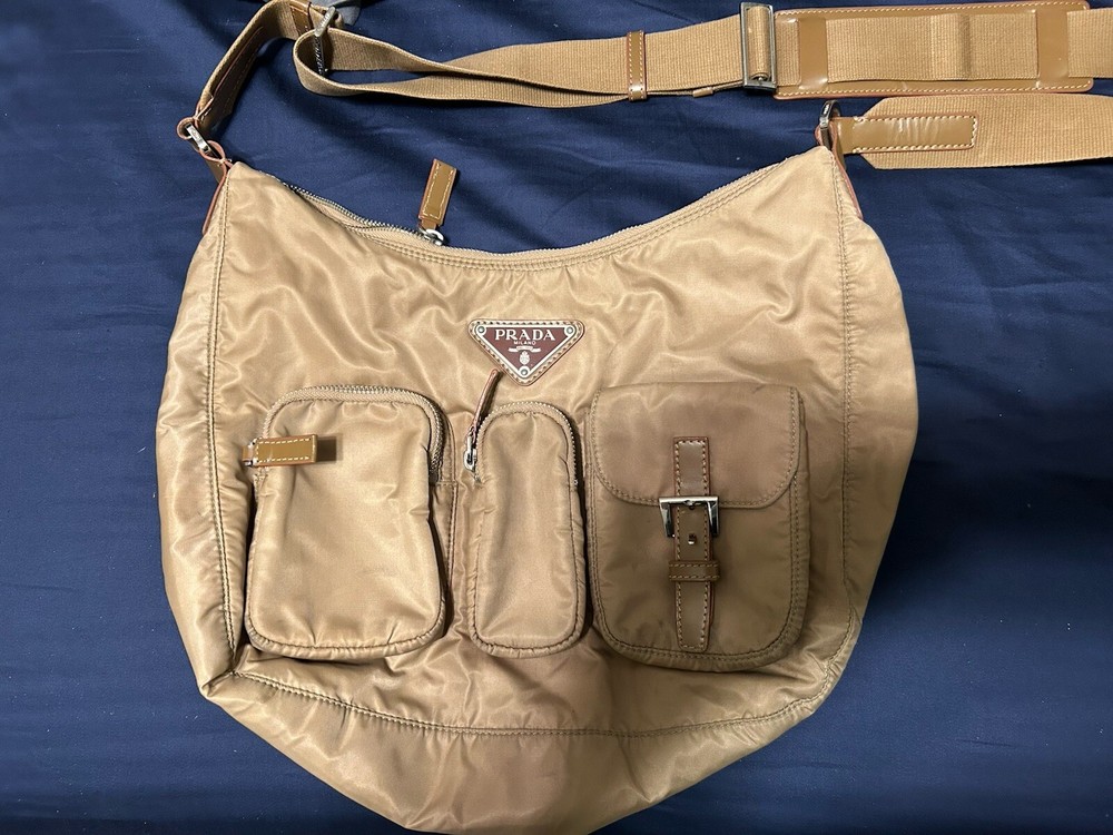 Prada Nylon Parachute Crossbody Bag with Adjustable Strap