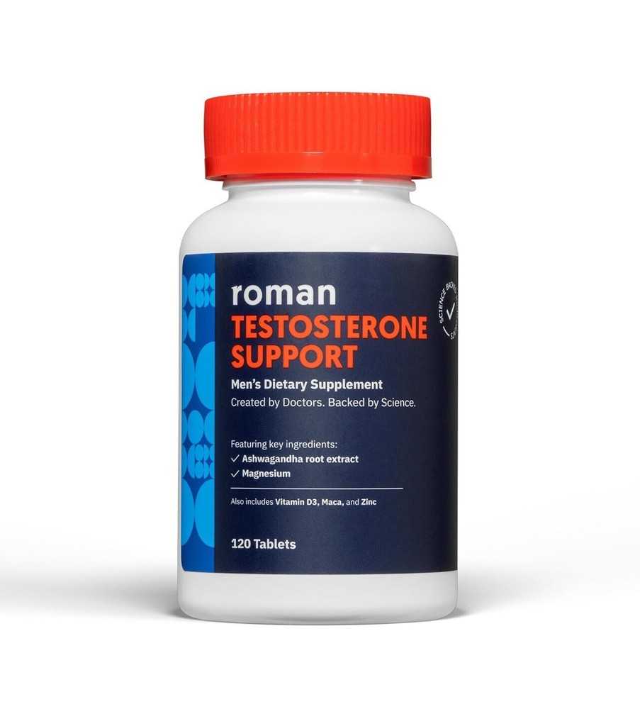 Roman Testosterone Support Booster  Men's Dietary Supplement Size120ct Exp 10/26