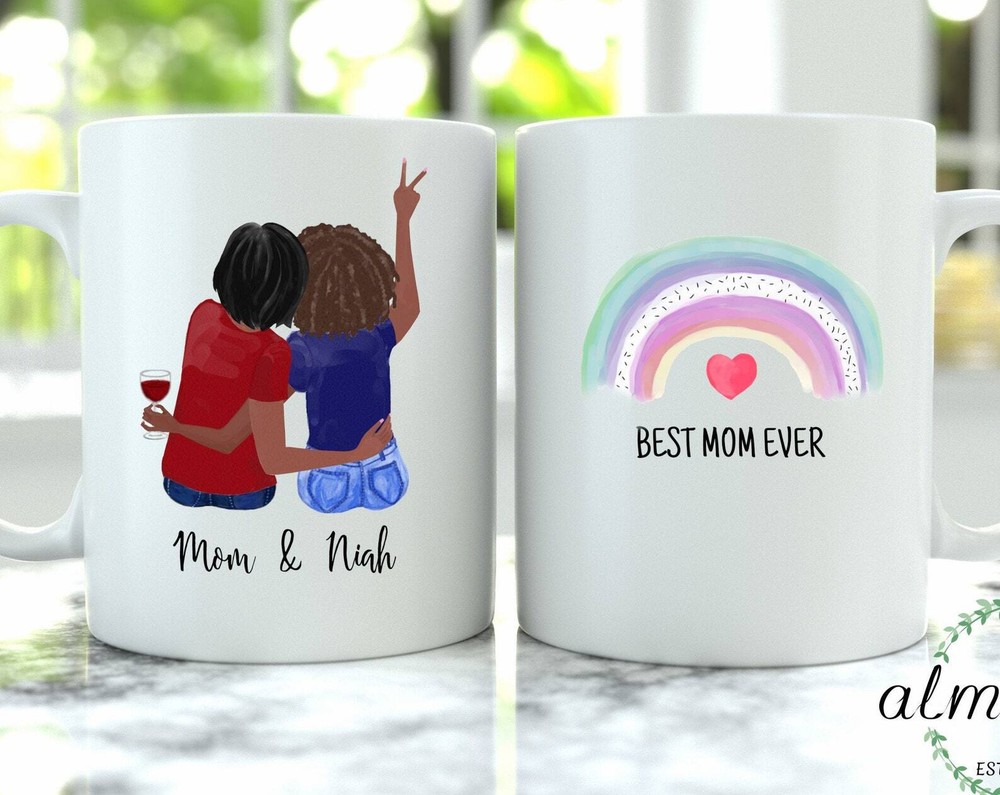 Custom Gift For Mom Pick Your Hair Mug Mom Mug Mom Birthday Gift Best Mom Ever M