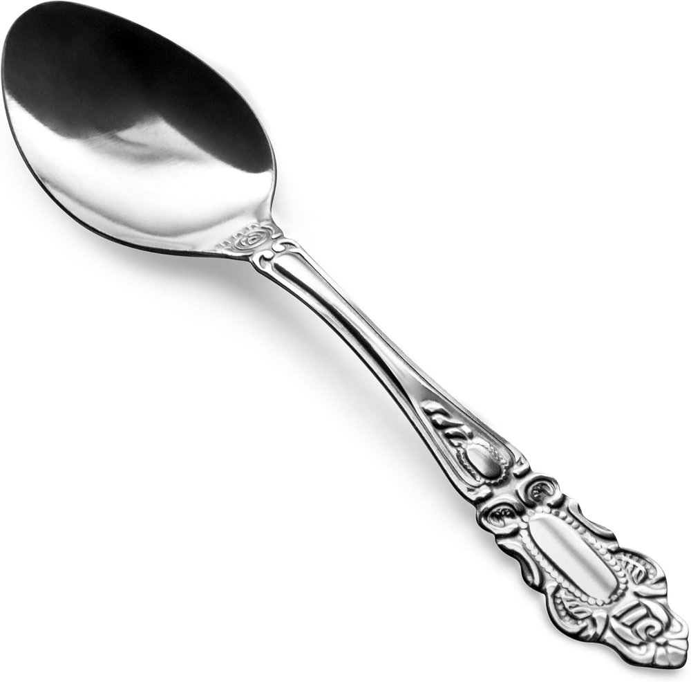 12 Pieces Teapoons, Food Grade Stainless Steel Teaspoons, 5.5 Inches, Flatwar...