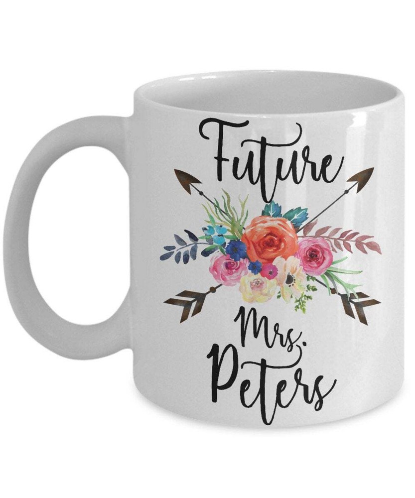 Future Mrs Mug Future Mrs Mug Engagement Mug Personalized Engagement Gift