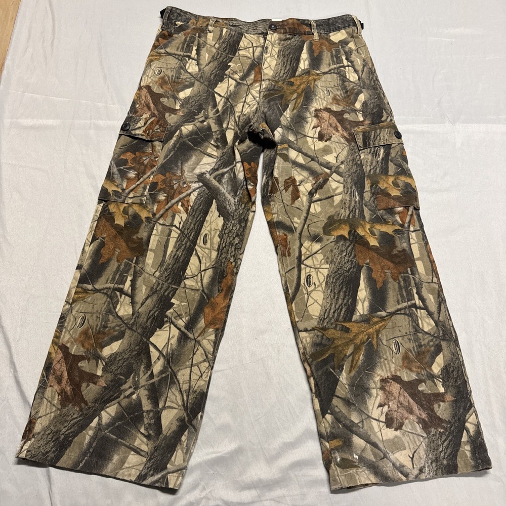 VINTAGE Liberty Realtree Pants Mens Large Cargo Hardwoods Camo Skater 38x30