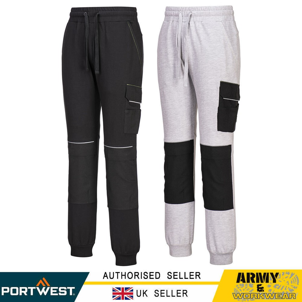 Portwest Mens Work Jogger Elaticate Waist Cargo & Knee Pad Pockets