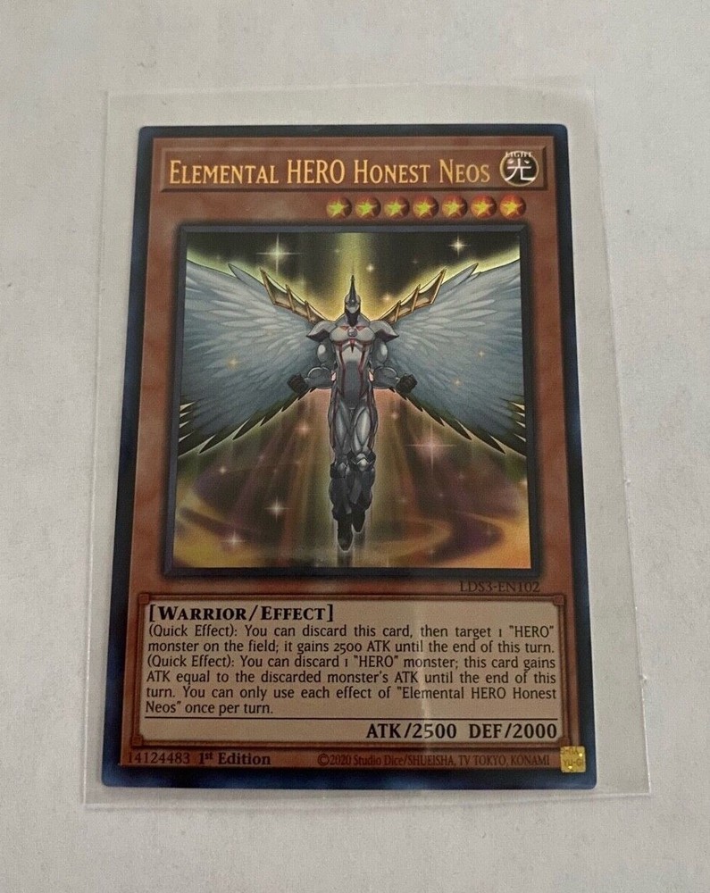 Yu-Gi-Oh Legendary Duelists S3 Elemental Hero Honest Neos Yellow Text Rare