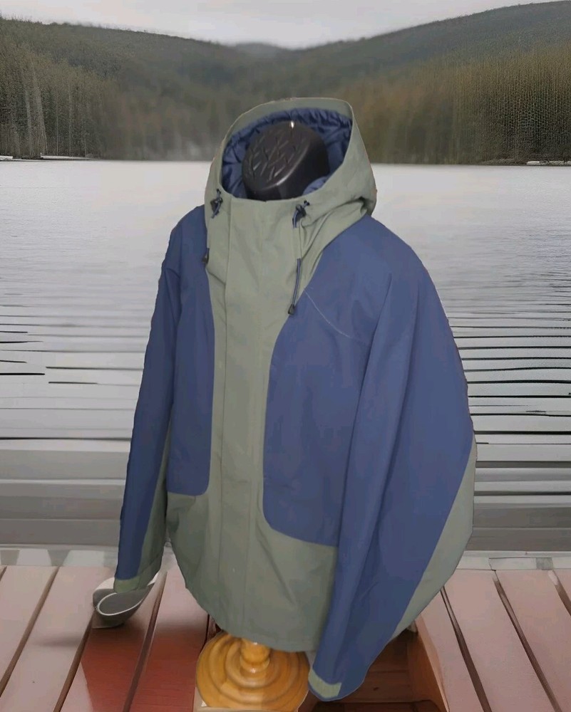 Duluth Trading Co Gullywasher Heavy Duty Waterproof Hooded Rain Jacket Mens XL