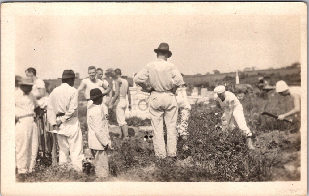 1917 RPPC US Sailor Disinterred in Tampico, Mexico Rare Military Scene Postcard