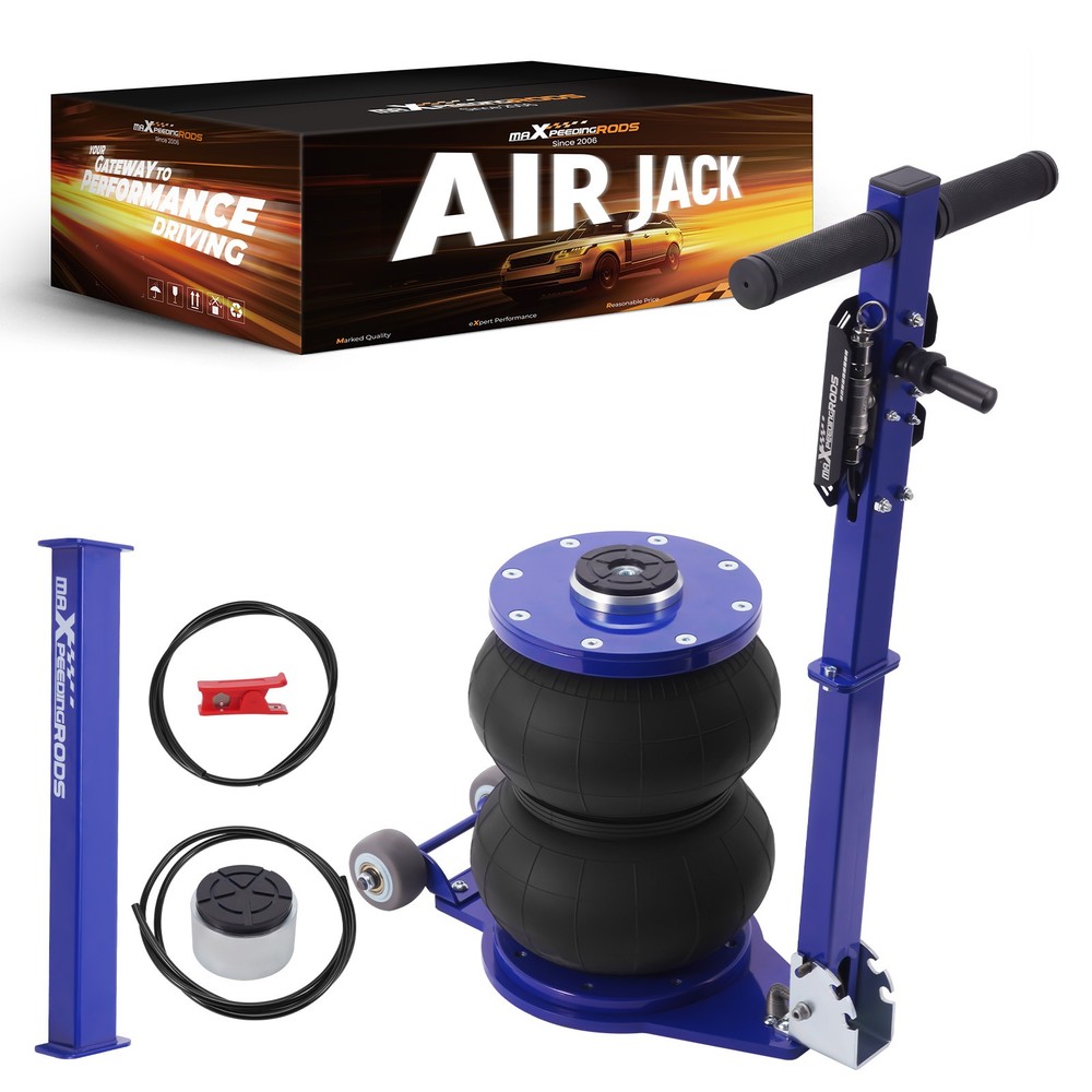 3 Ton Double Bag Air Jack with Long Handle Lifts 17.3