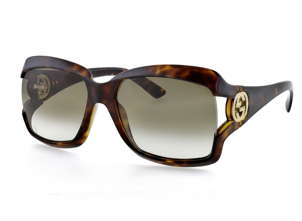 Vintage 2000s GUCCI GG2598/S BNMDA 57mm Brown Havana Gold Sunglasses Italy Y2K