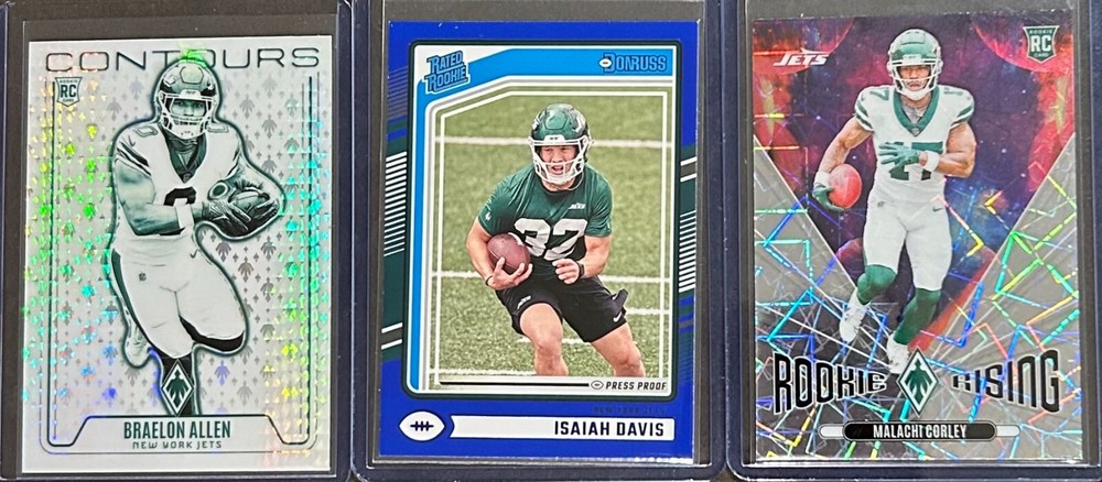 2024 Panini Football New York Jets 3 Card Rookie Insert/Parallel Trading Lot